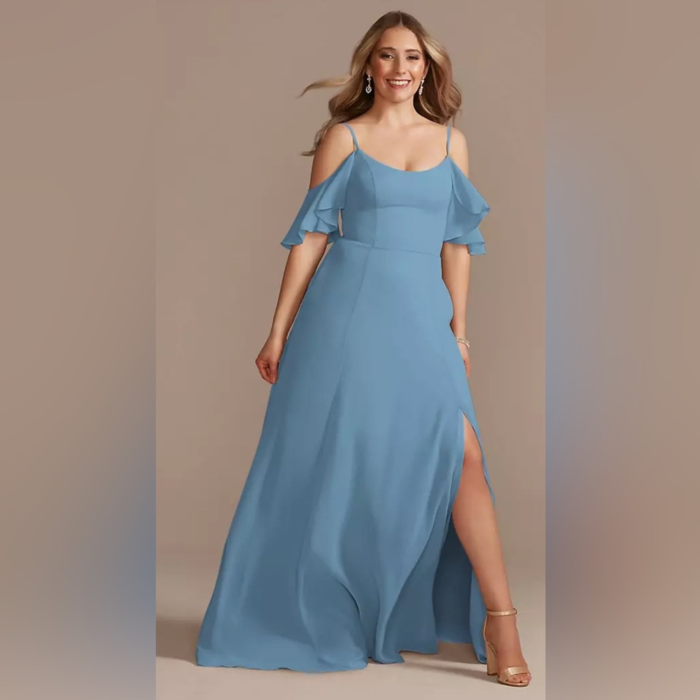 Studio Sky Blue Cold Shoulder Maxi Dress